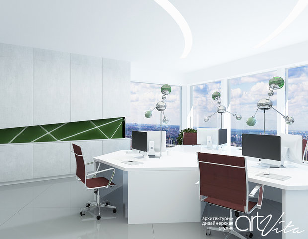 Фото из портфолио Офисное пространство "open space" – фотографии дизайна интерьеров на InMyRoom.ru