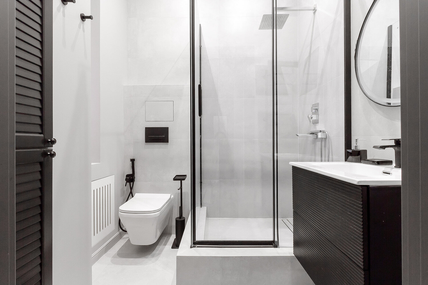 Фотография: Ванная в стиле Современный, Классический, Квартира, Проект дня, Санкт-Петербург, Кирпичный дом, 3 комнаты, 60-90 метров, Елена Голубева – фото на INMYROOM