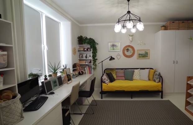 Фотография: Гостиная в стиле Скандинавский, Детская, Квартира, Планировки, Советы, идеи для малогабаритки, 1 комната, до 40 метров – фото на INMYROOM