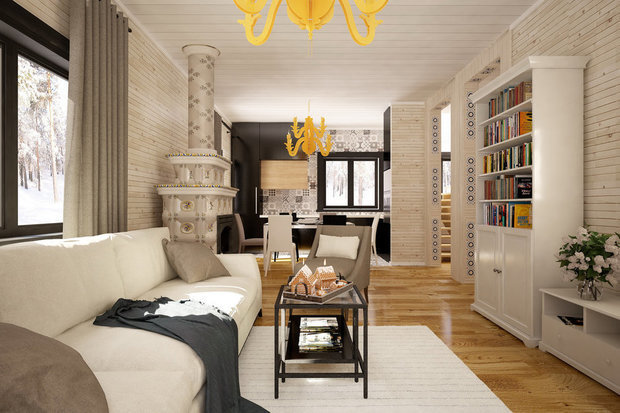 Фотография: Гостиная в стиле Эко, Скандинавский, Современный, Декор интерьера, Дом, Декор, Мебель и свет, Советы, Дача, Особняк, Шале, Дом и дача, энциклопедия_интерьер – фото на INMYROOM