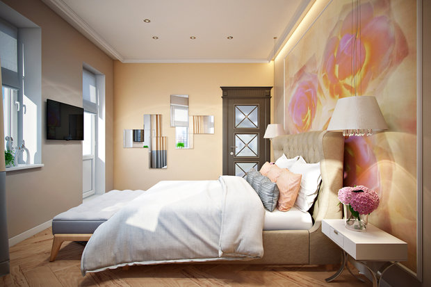 Фото из портфолио спальня с розами – фотографии дизайна интерьеров на INMYROOM