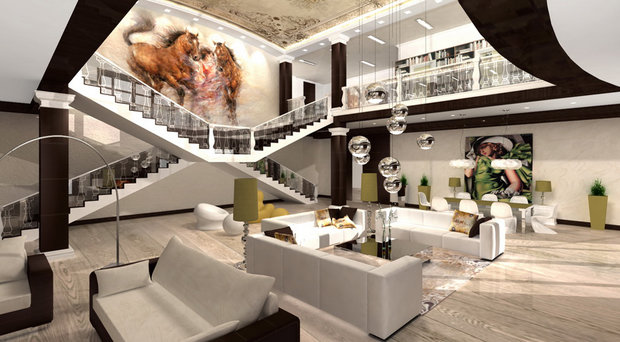 Фото из портфолио Загородный дом 1600 кв.м. – фотографии дизайна интерьеров на INMYROOM