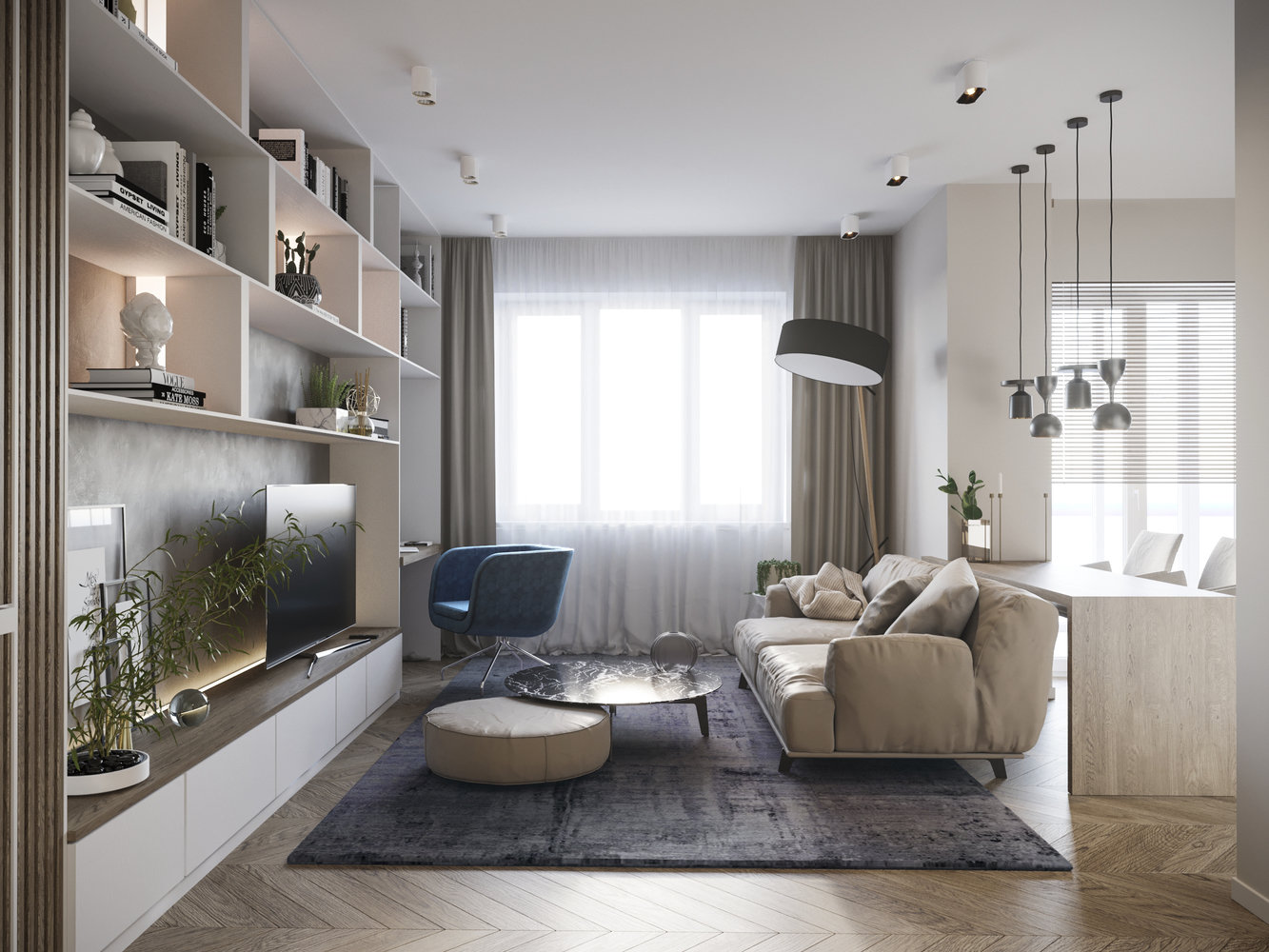 Фотография: Гостиная в стиле Современный, Квартира, Проект недели, Московская область, 2 комнаты, 60-90 метров, Монолитно-кирпичный, Евгения Шилова, Design Rocks, ЖК «Павловский квартал» – фото на INMYROOM Фотография: Гостиная в стиле Современный, Квартира, Проект недели, Московская область, 2 комнаты, 60-90 метров, Монолитно-кирпичный, Евгения Шилова, Design Rocks, ЖК «Павловский квартал» – фото на INMYROOM