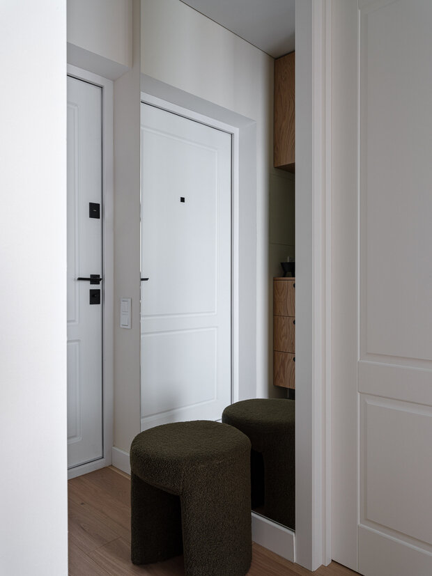 Фотография: Прихожая в стиле Современный, Малогабаритная квартира, Квартира, Проект дня, Москва, 2 комнаты, до 40 метров – фото на INMYROOM