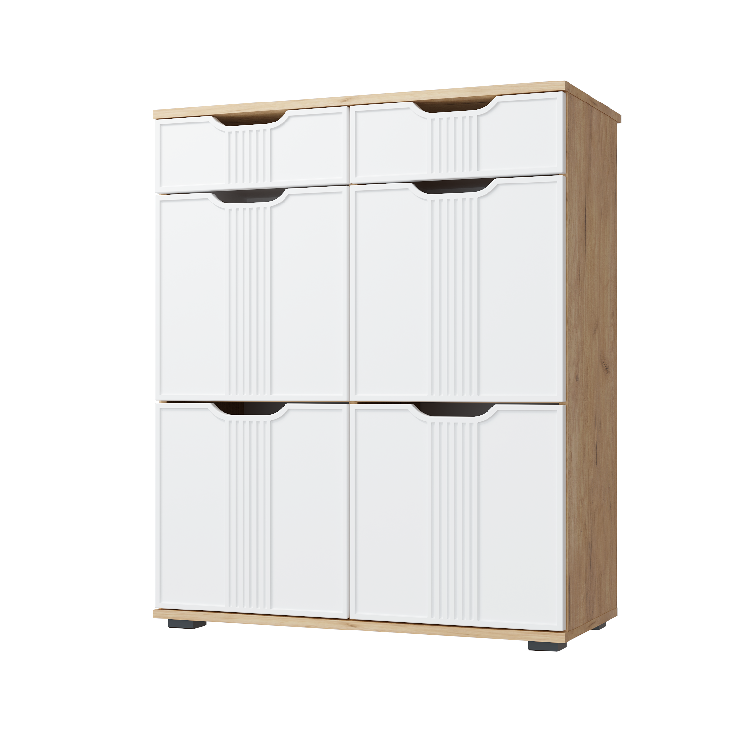 Комод Эмилия бело-бежевого цвета