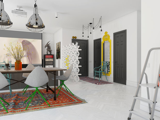 Фотография: Гостиная в стиле Хай-тек, Декор интерьера, Квартира, BoConcept, Eichholtz, Дома и квартиры, IKEA, Проект недели – фото на INMYROOM