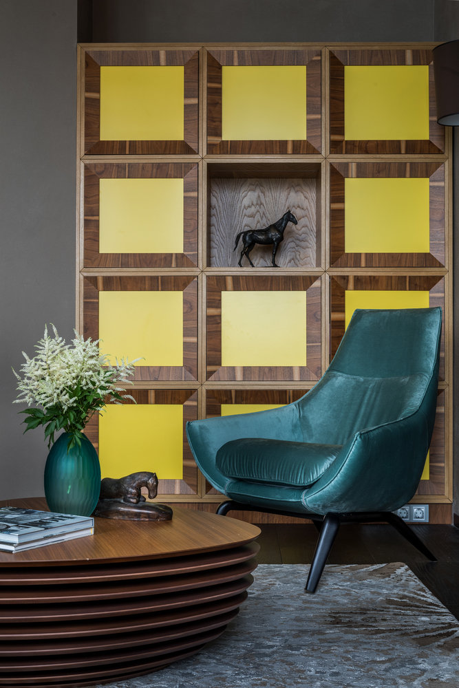 Фотография: Гостиная в стиле Современный, Эклектика, Квартира, Проект недели, Москва, 4 и больше, Более 90 метров, #эксклюзивныепроекты, Кирилл Сахаров – фото на INMYROOM