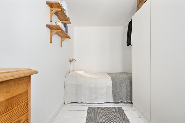 Фотография: Спальня в стиле Скандинавский, Малогабаритная квартира, Квартира, Цвет в интерьере, Дома и квартиры, Белый – фото на INMYROOM