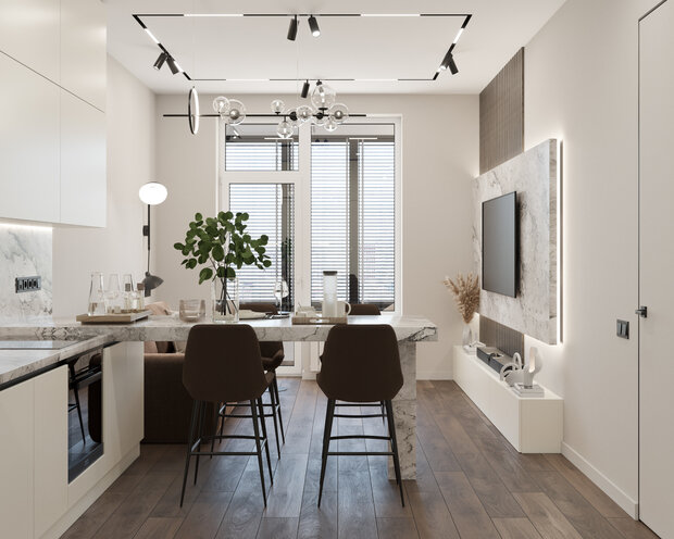 Фото из портфолио Интерьер в темных тонах  – фотографии дизайна интерьеров на INMYROOM