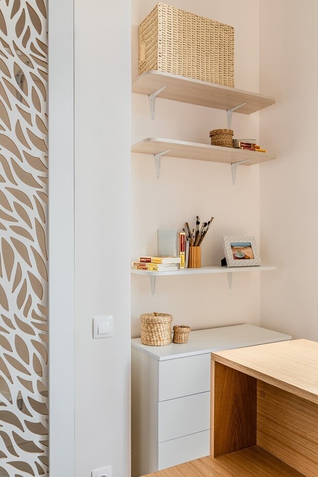 Фотография: Кабинет в стиле Современный, Малогабаритная квартира, Квартира, Студия, Проект недели, Москва, до 40 метров, Анна Новопольцева – фото на INMYROOM