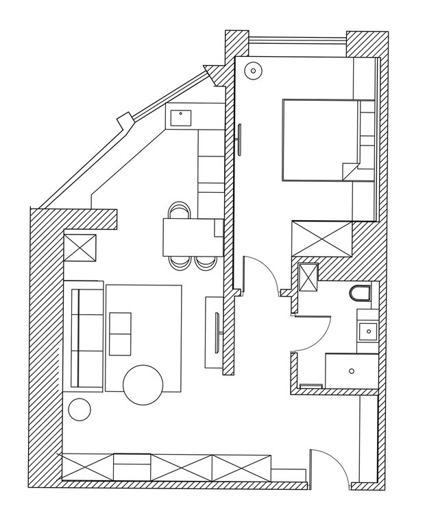 Фотография: Планировки в стиле , Современный, Квартира, Дома и квартиры, IKEA, Минимализм, Проект дня – фото на INMYROOM
