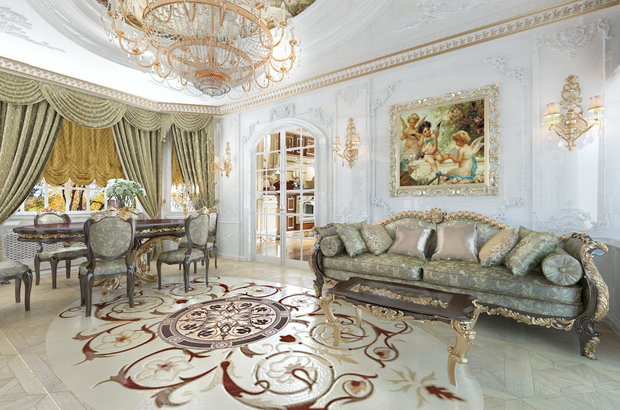 Фото из портфолио Апартаменты 154 м2 в стиле БАРОККО  – фотографии дизайна интерьеров на INMYROOM
