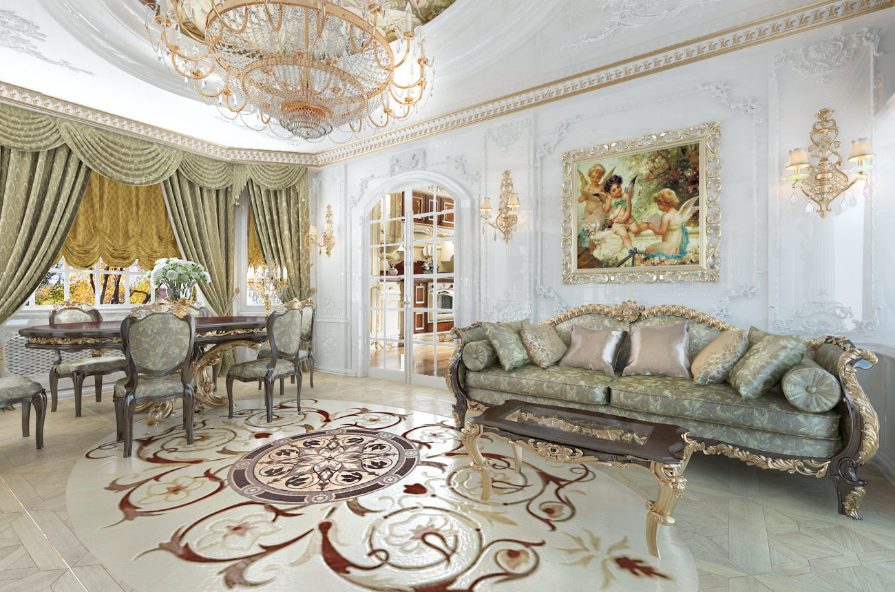 Фото из портфолио Апартаменты 154 м2 в стиле БАРОККО – фотографии дизайна интерьеров на INMYROOM Фото из портфолио Апартаменты 154 м2 в стиле БАРОККО – фотографии дизайна интерьеров на INMYROOM