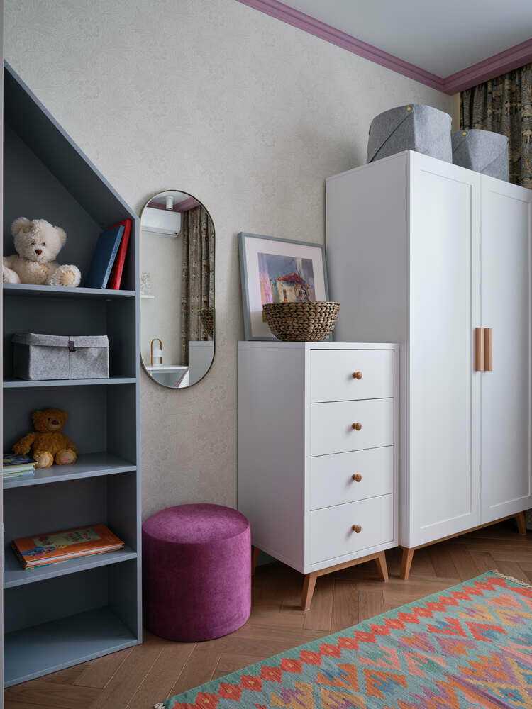 Фотография: Детская в стиле Современный, Классический, Квартира, Проект недели, Москва, Монолитный дом, 4 и больше, Более 90 метров, Ольга Рудакова, Rudakova design – фото на INMYROOM