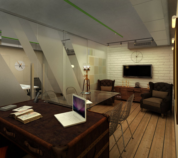 Фото из портфолио Офис для строительной компании – фотографии дизайна интерьеров на INMYROOM