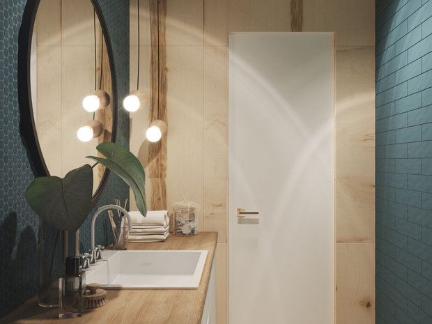 Фотография: Ванная в стиле Эко, Современный, Квартира, Проект недели, Москва, Юлия Чернова, Кирпичный дом, 3 комнаты, 60-90 метров – фото на INMYROOM