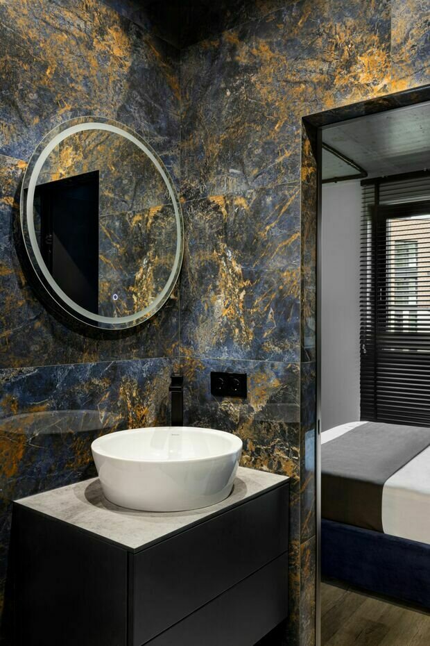 Фотография: Ванная в стиле Лофт, Современный, Эклектика, Квартира, Минимализм, Проект дня, Минск, 2 комнаты, 60-90 метров, Валерия Макаревич – фото на INMYROOM