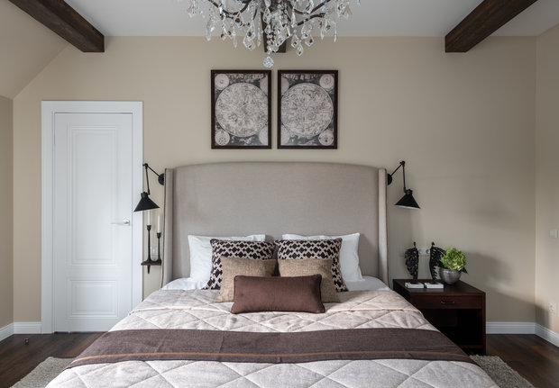 Фотография: Спальня в стиле Прованс и Кантри, Классический, Дом, Проект недели, Нахабино, 4 и больше, Более 90 метров, Вера Шеверденок, Roomba Interior – фото на INMYROOM