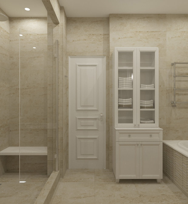 Фото из портфолио КВАРТИРА В СТИЛЕ СОВРЕМЕННАЯ КЛАССИКА - УЛ 1905 Г. Ванная комната. – фотографии дизайна интерьеров на INMYROOM