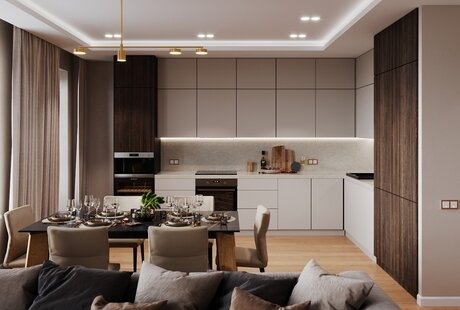 Квартира на две стороны площадью 110 м2