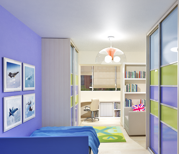 Фото из портфолио Проект двух-комнатной квартиры.  – фотографии дизайна интерьеров на INMYROOM