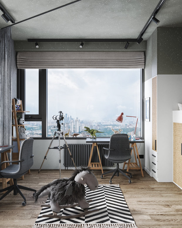 Фотография: Детская в стиле Лофт, Эклектика, Квартира, Проект недели, Москва, Макс Жуков, To Taste, 3 комнаты, 60-90 метров – фото на INMYROOM