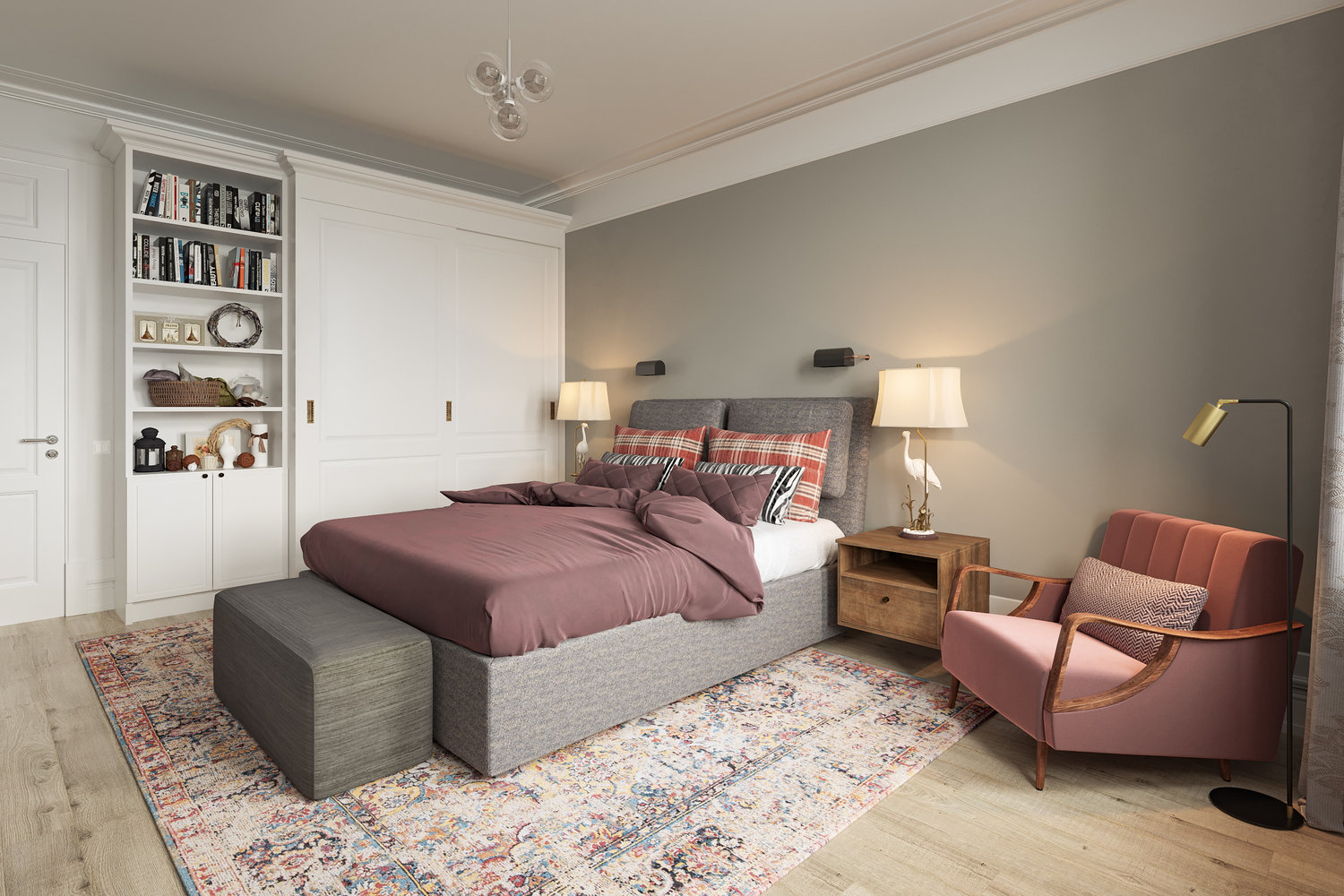 Фотография: Спальня в стиле Современный, Квартира, Проект дня, Санкт-Петербург, Монолитный дом, 3 комнаты, Более 90 метров, Эльжбета Чегарова – фото на INMYROOM Фотография: Спальня в стиле Современный, Квартира, Проект дня, Санкт-Петербург, Монолитный дом, 3 комнаты, Более 90 метров, Эльжбета Чегарова – фото на INMYROOM