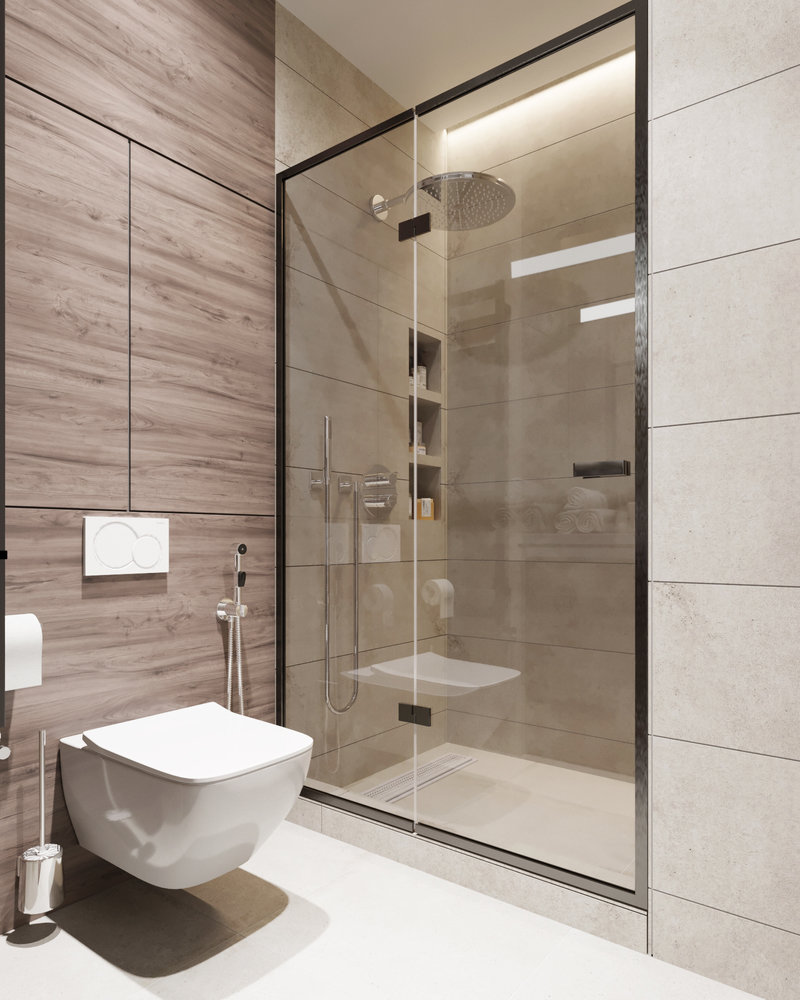 Фотография: Ванная в стиле Современный, Квартира, Минимализм, Проект недели, Казань, Монолитный дом, 2 комнаты, Более 90 метров, Алина Нургалиева – фото на INMYROOM