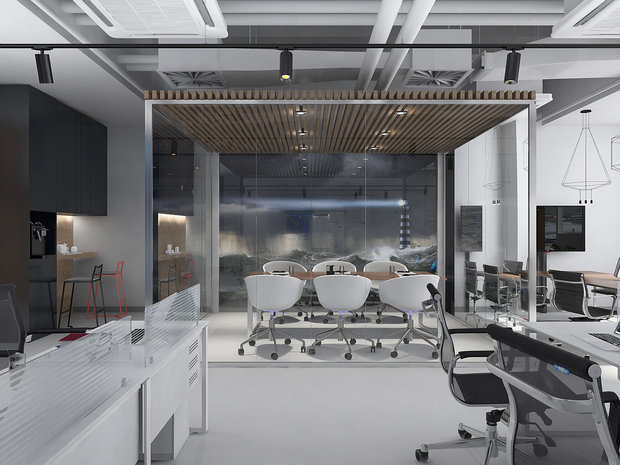 Фото из портфолио Офис в Сколково – фотографии дизайна интерьеров на INMYROOM