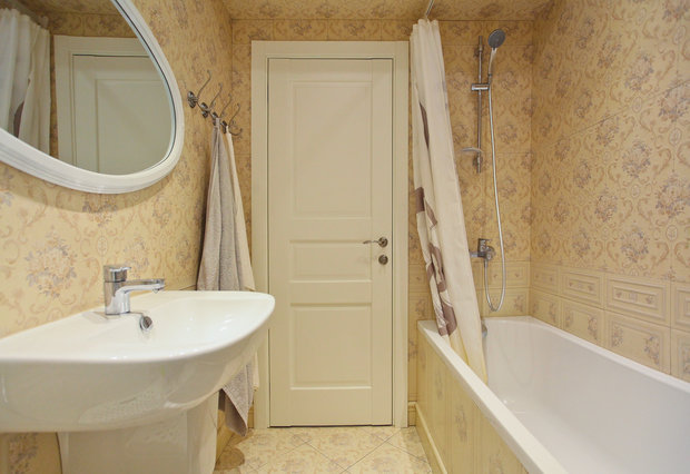 Фотография: Ванная в стиле Прованс и Кантри, Современный, Эклектика, Квартира, Россия, Проект недели, ИКЕА, Hansgrohe, Little Green, Kerama Marazzi, Новая Москва, Jacob Delafon, UltraWood, Riho, Дарья Сизова, квартира художника – фото на INMYROOM