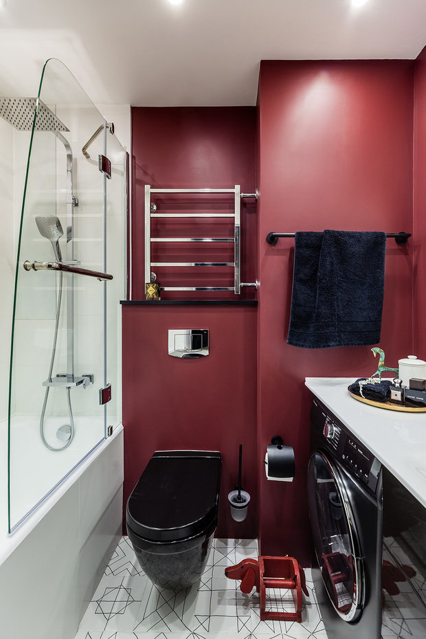 Фотография: Ванная в стиле Современный, Квартира, Проект дня, Москва, 2 комнаты, 40-60 метров, Юлия Беляева, YU design, Юлия Галкина – фото на INMYROOM