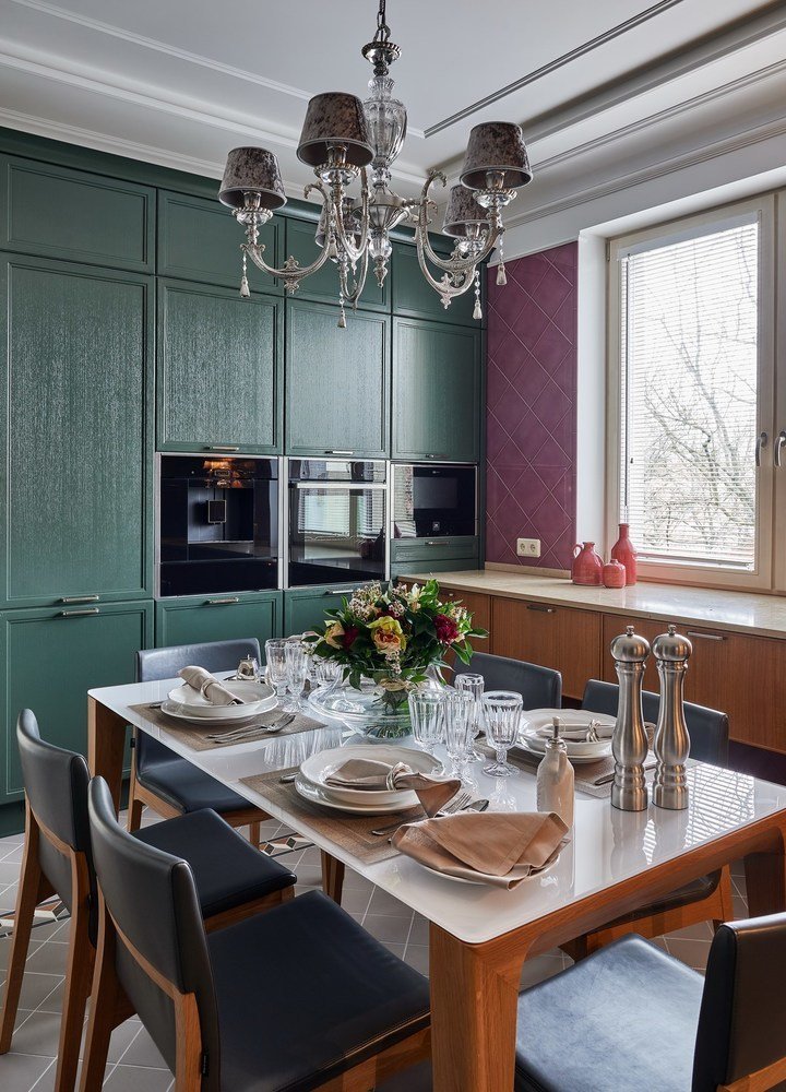 Фотография: Кухня и столовая в стиле Современный, Эклектика, Квартира, Проект недели, Калининград, 4 и больше, Более 90 метров, Виктория Лазарева – фото на INMYROOM