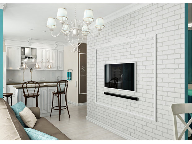 Фото из портфолио Птичка певчая. Проект квартиры 42 кв.м. – фотографии дизайна интерьеров на INMYROOM