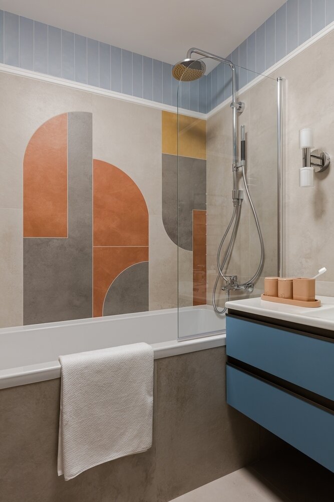 Фотография: Ванная в стиле Современный, Квартира, Проект недели, Санкт-Петербург, 3 комнаты, 60-90 метров, Олеся Парамонова – фото на INMYROOM