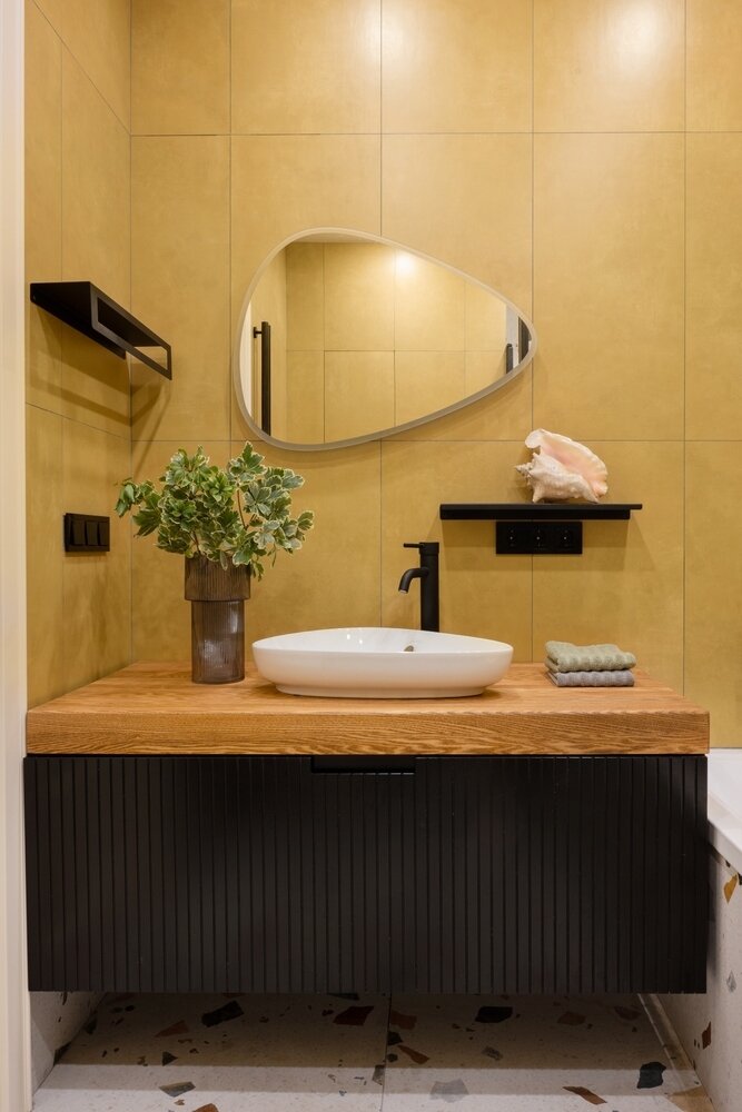 Фотография: Ванная в стиле Современный, Эклектика, Квартира, Проект недели, Москва, Монолитный дом, 3 комнаты, 60-90 метров, Варвара Филатова – фото на INMYROOM Фотография: Ванная в стиле Современный, Эклектика, Квартира, Проект недели, Москва, Монолитный дом, 3 комнаты, 60-90 метров, Варвара Филатова – фото на INMYROOM