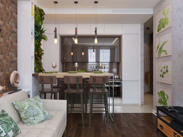 Фотография: Кухня и столовая в стиле Лофт, Эко, Советы, Студия 3.14, Тимур Абдрахманов, стоимость дизайн-проекта – фото на INMYROOM
