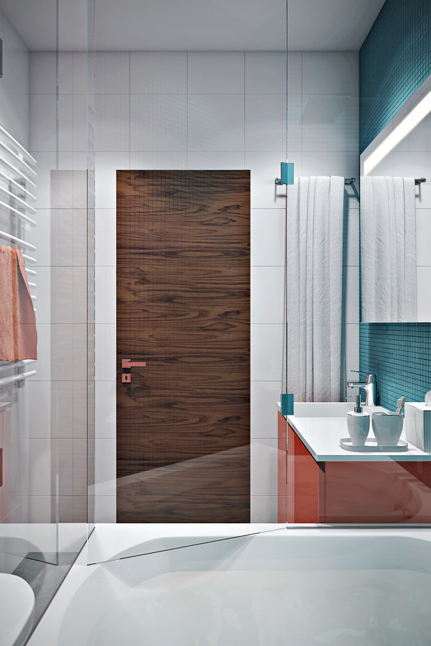 Фотография: Ванная в стиле Минимализм, Лофт, Современный, Квартира, Проект недели, Московская область, П-44, Панельный дом, Переделкино Ближнее, Cultura-дизайн, 3 комнаты, 60-90 метров – фото на INMYROOM