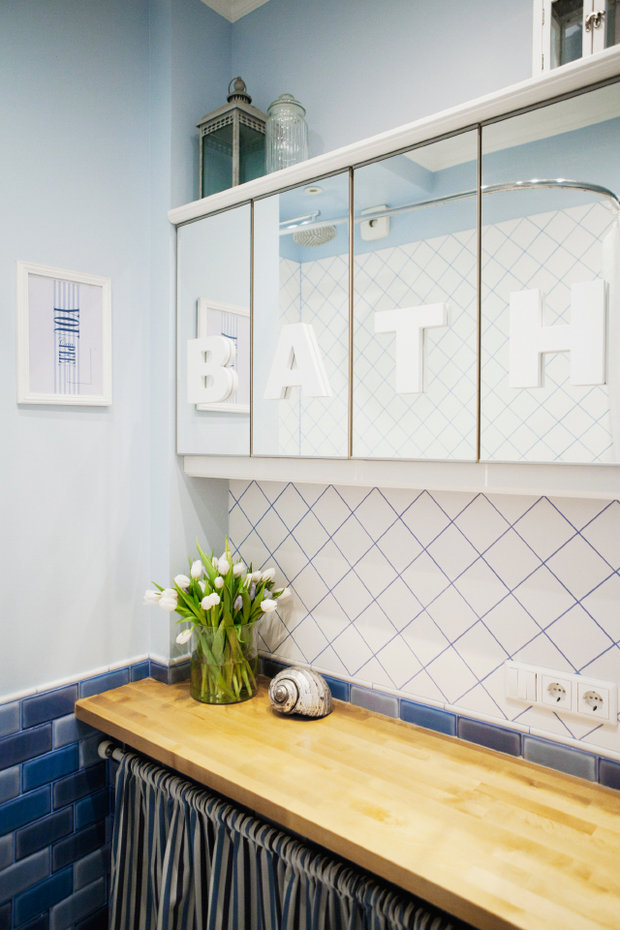 Фотография: Ванная в стиле Эклектика, DIY, Квартира, Дома и квартиры, IKEA – фото на INMYROOM
