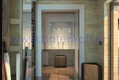 Дизайн прихожей тамбура в доме из бруса 