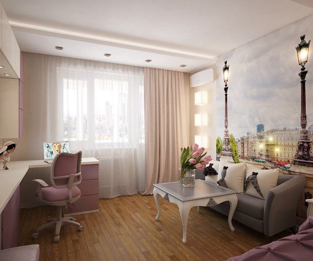 Фото из портфолио Спальня для девушки – фотографии дизайна интерьеров на INMYROOM