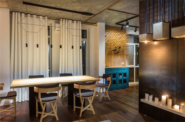 Фотография: Кухня и столовая в стиле Лофт, Квартира, Проект недели, Киев, новостройка, Монолитный дом, 2 комнаты, 60-90 метров – фото на INMYROOM