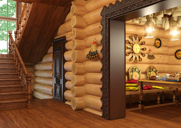 Фото из портфолио Самоварная. Народная русская банька. – фотографии дизайна интерьеров на INMYROOM