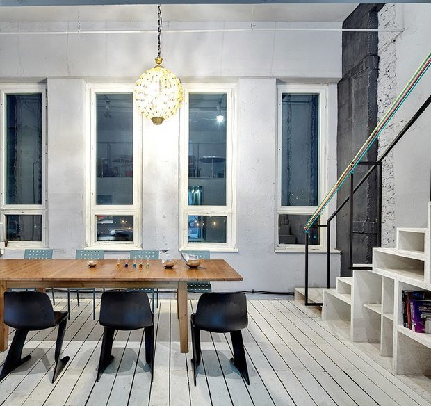 Фотография: Кухня и столовая в стиле Лофт, Декор интерьера, Освещение, Дизайн интерьера, Цвет в интерьере, Ольга Евдокимова – фото на INMYROOM