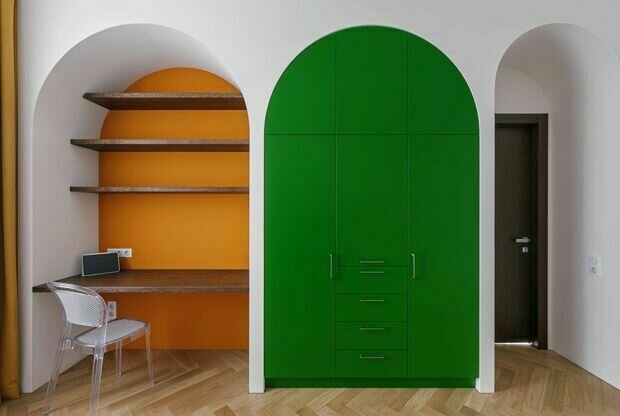 Фотография: Кабинет в стиле Современный, Эклектика, Квартира, Проект дня, Воронеж, 3 комнаты, Более 90 метров, Олеся Логунова, Мария Хохлова – фото на INMYROOM