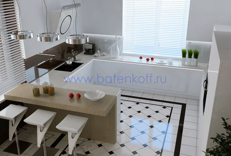 Дизайн проект кухни в современном стиле с элементами ардеко 