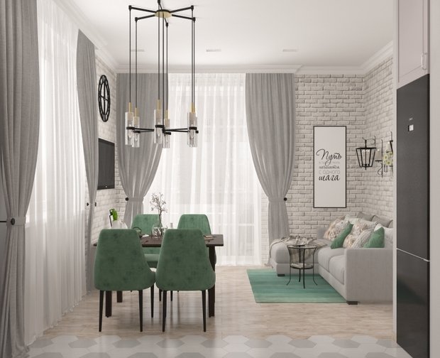 Фото из портфолио СКАНДИ В ДВУШКЕ  – фотографии дизайна интерьеров на INMYROOM