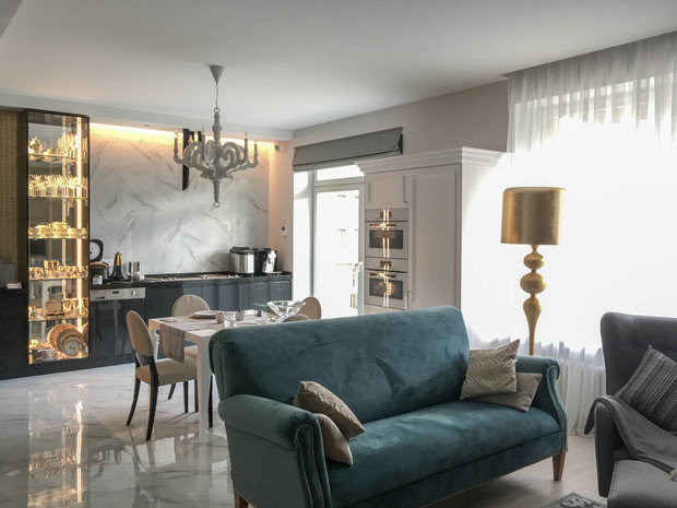 Фото из портфолио Квартира для молодой девушки 95 кв м – фотографии дизайна интерьеров на INMYROOM