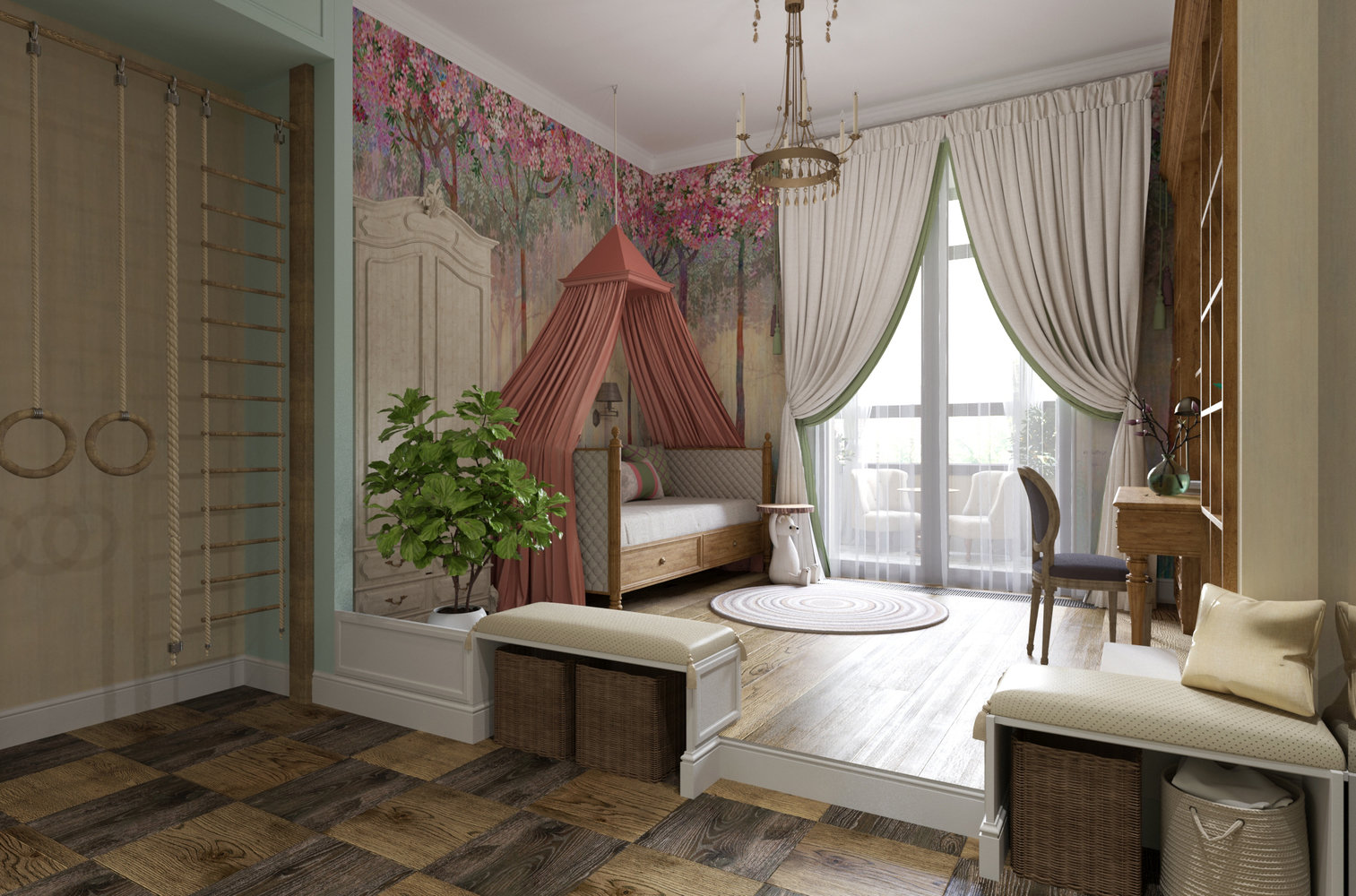 Фотография: Детская в стиле Прованс и Кантри, Квартира, Проект недели, Москва, Светлана Гаврилова, 3 комнаты, Более 90 метров – фото на INMYROOM Фотография: Детская в стиле Прованс и Кантри, Квартира, Проект недели, Москва, Светлана Гаврилова, 3 комнаты, Более 90 метров – фото на INMYROOM