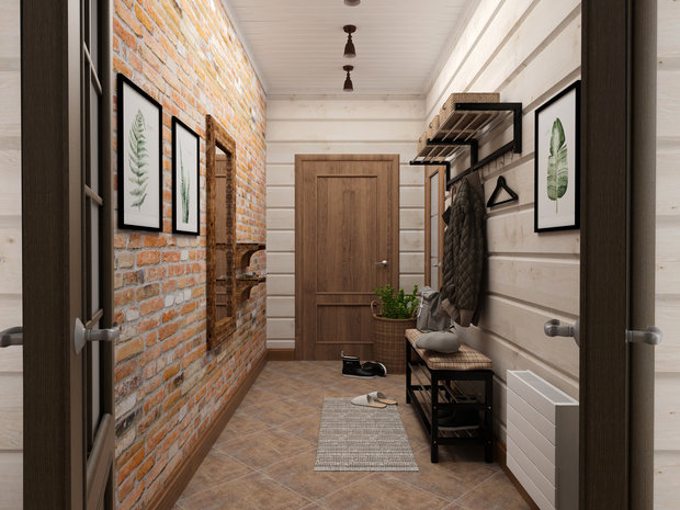 Фотография: Прихожая в стиле Прованс и Кантри, Скандинавский, Проект недели, Дача, Ленинградская область, каркасный дом, Design by Tolsh – фото на INMYROOM