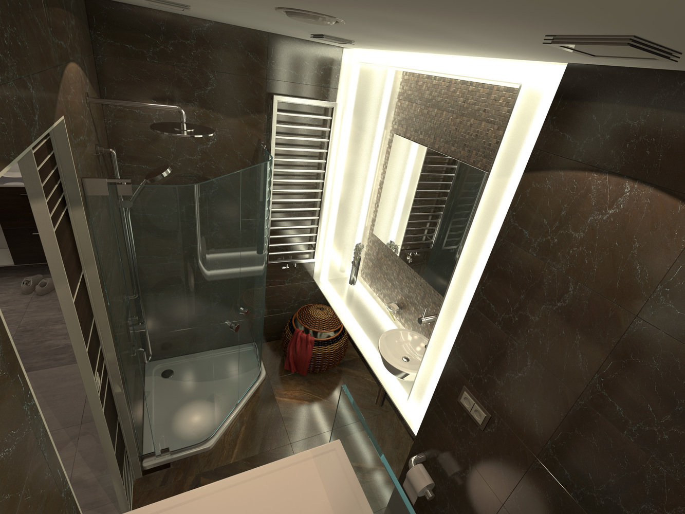 Фотография: Ванная в стиле Современный, Малогабаритная квартира, Квартира, Дома и квартиры – фото на INMYROOM Фотография: Ванная в стиле Современный, Малогабаритная квартира, Квартира, Дома и квартиры – фото на INMYROOM